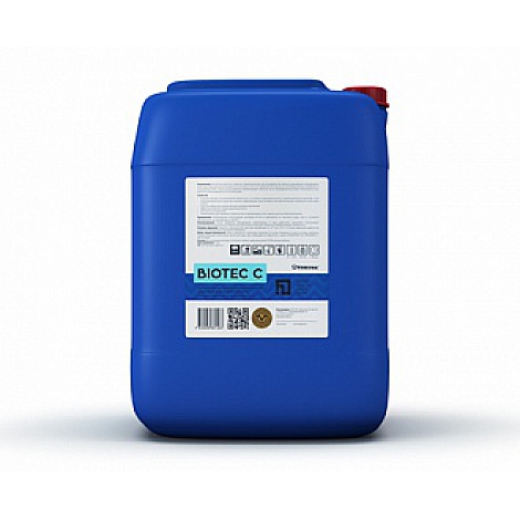 Biotec C - щелочное беспенное дезинфицирующее моющее средство для воды мягкой и средней жесткости